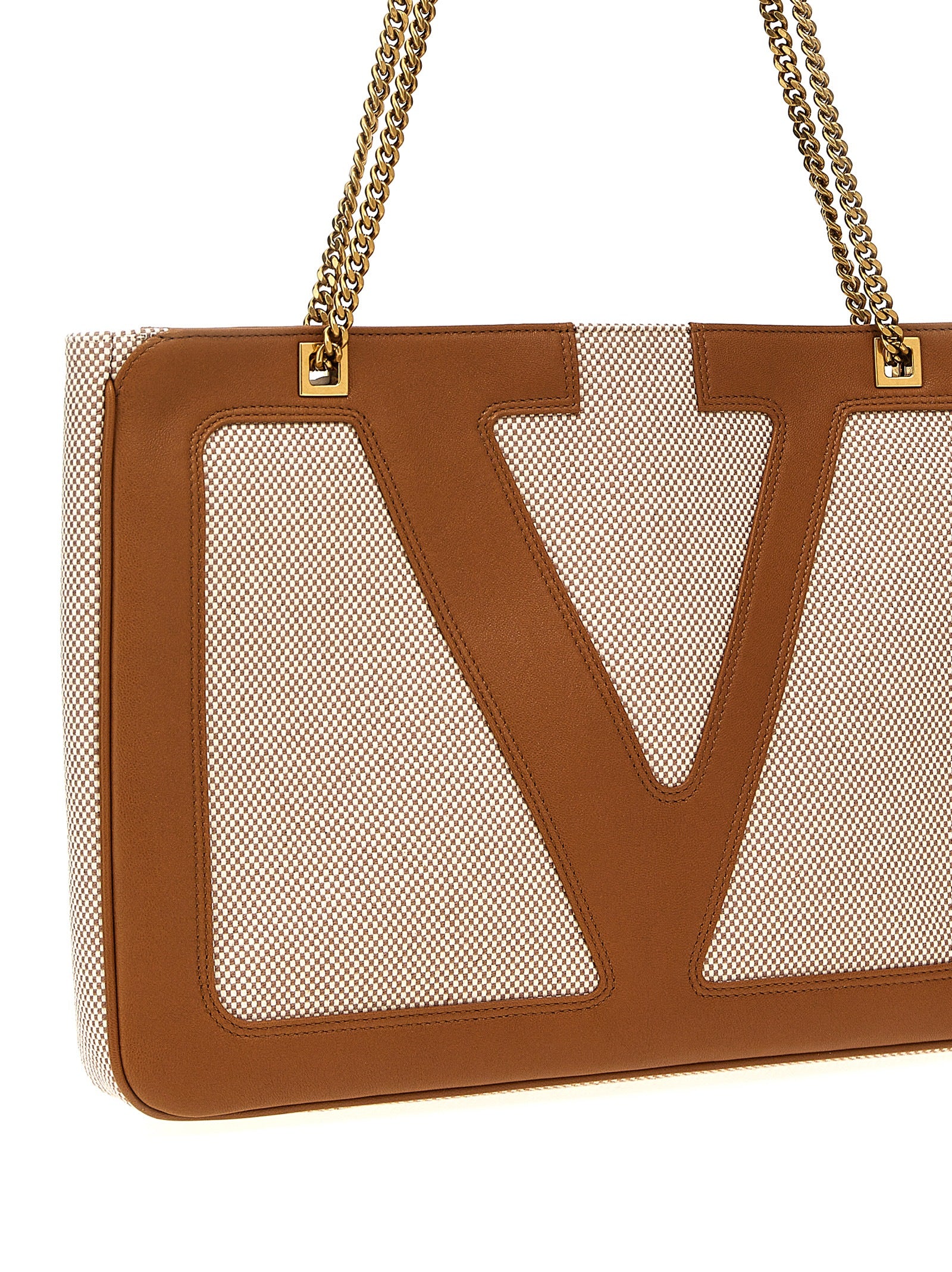 Valentino Garavani Beige Cotton Tote Bag