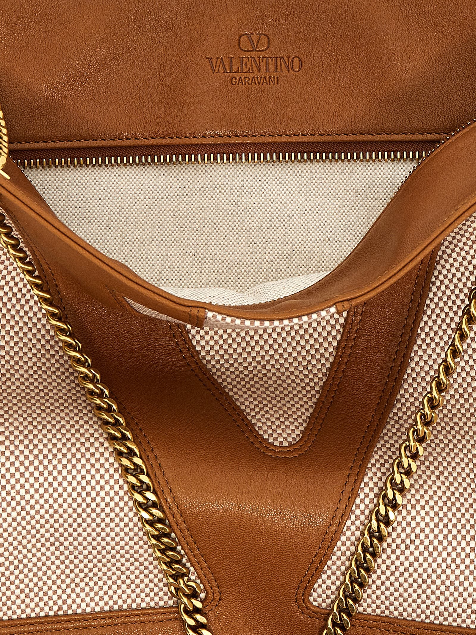 Valentino Garavani Beige Cotton Tote Bag