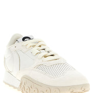 Marine Serre White Calfskin Athletic Sneakers