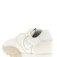 Marine Serre White Calfskin Athletic Sneakers