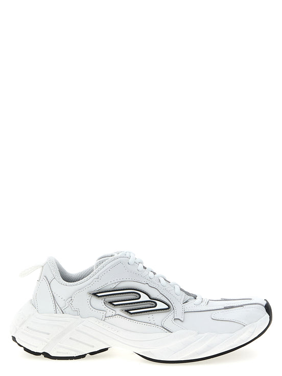 Balenciaga White Cowhide Athletic Sneakers