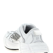 Balenciaga White Cowhide Athletic Sneakers