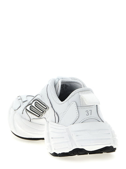 Balenciaga White Cowhide Athletic Sneakers