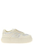 Fendi Beige Calfskin Platform Sneakers