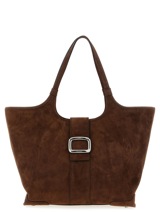 Roger Vivier Brown Goatskin Tote Bag