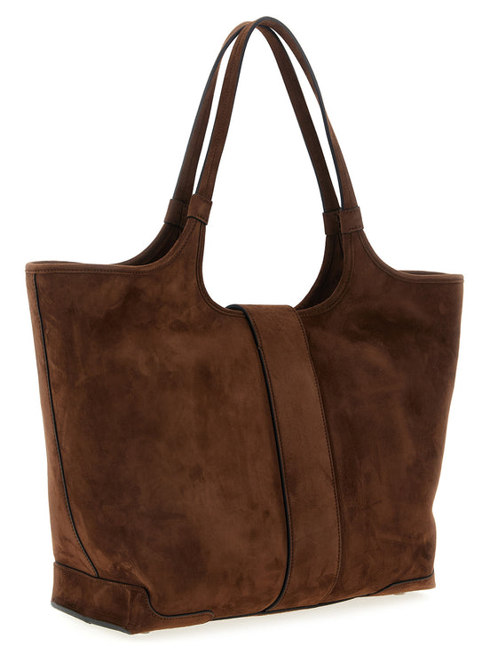Roger Vivier Brown Goatskin Tote Bag