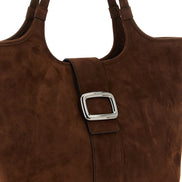 Roger Vivier Brown Goatskin Tote Bag