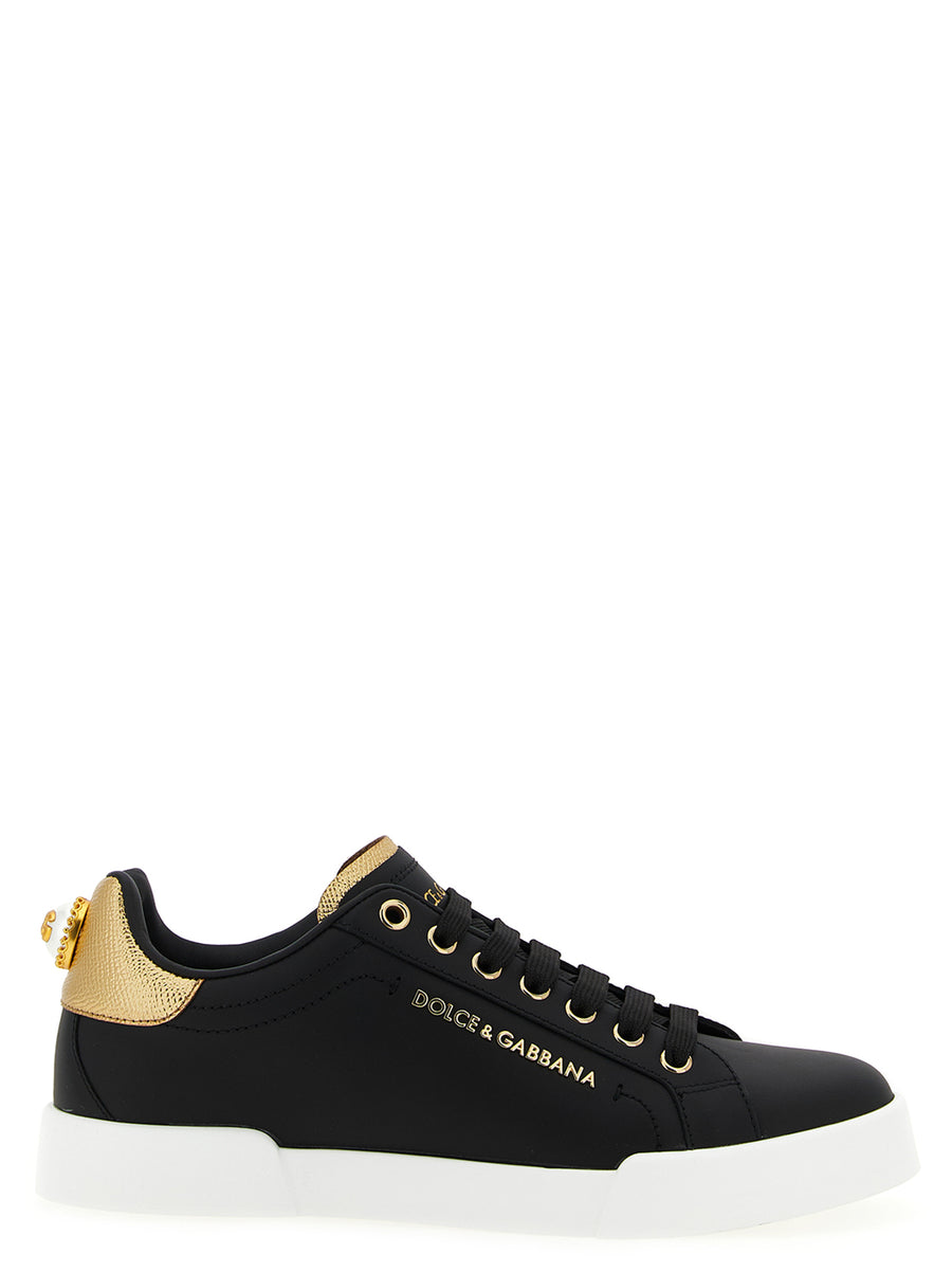 Dolce & Gabbana Black Calfskin Sneakers