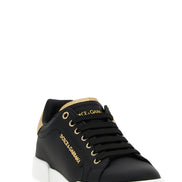 Dolce & Gabbana Black Calfskin Sneakers