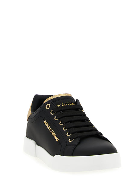 Dolce & Gabbana Black Calfskin Sneakers