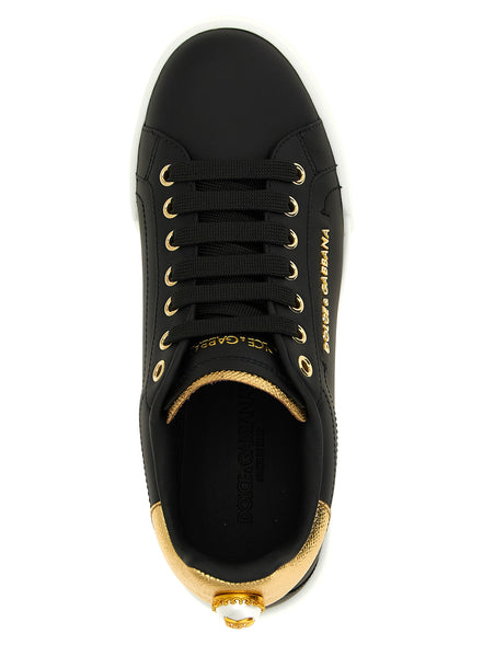 Dolce & Gabbana Black Calfskin Sneakers