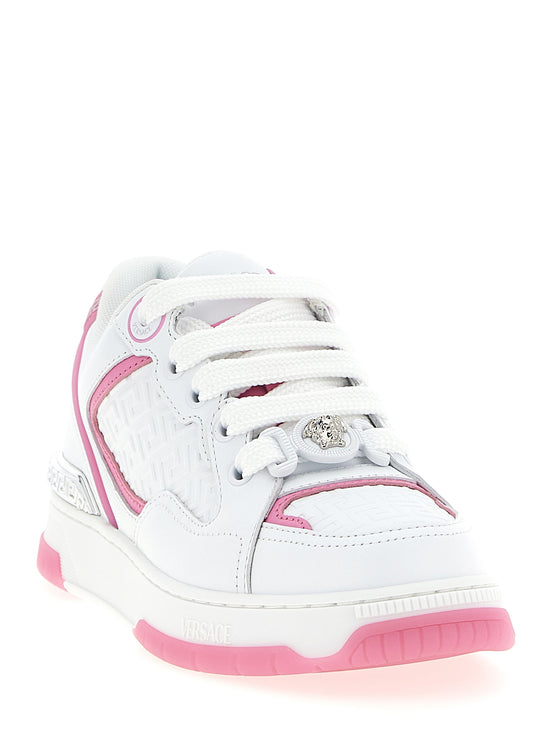 Versace Multicolor Calfskin Athletic Sneakers