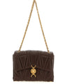 Versace Brown Lamb Leather Shoulder Bag