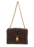 Versace Brown Lamb Leather Shoulder Bag