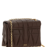 Versace Brown Lamb Leather Shoulder Bag