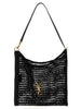 Saint Laurent Black Raffia Shoulder Bag