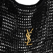 Μαύρη τσάντα ώμου Saint Laurent από ραφία  