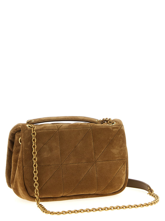 Saint Laurent Beige Calfskin Shoulder Bag