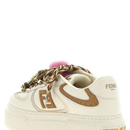 Fendi Multicolor Calfskin Platform Sneakers