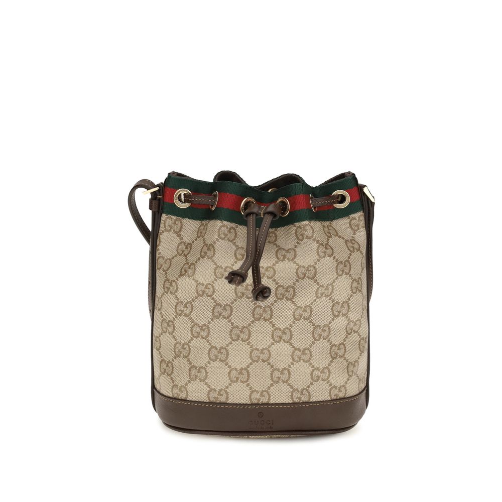 Gucci Μπεζ Τσάντα Backet από Βαμβάκι  
