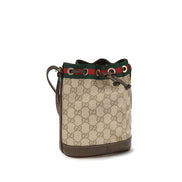 Gucci Μπεζ Τσάντα Backet από Βαμβάκι  