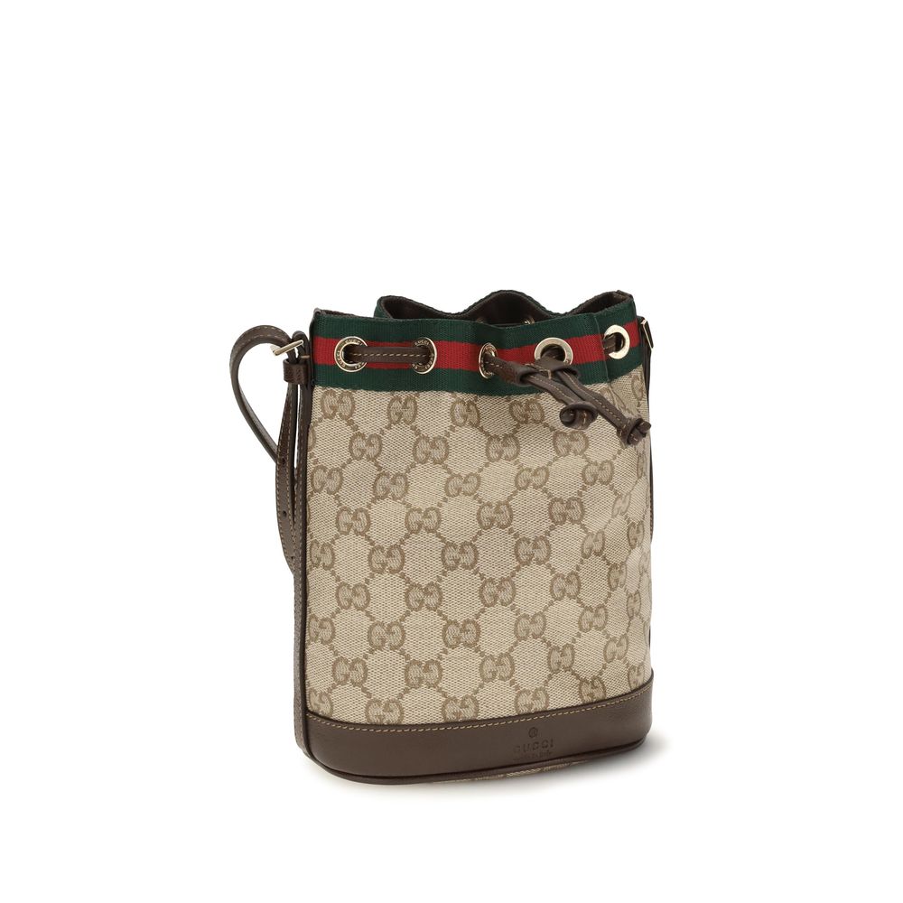 Gucci Μπεζ Τσάντα Backet από Βαμβάκι  