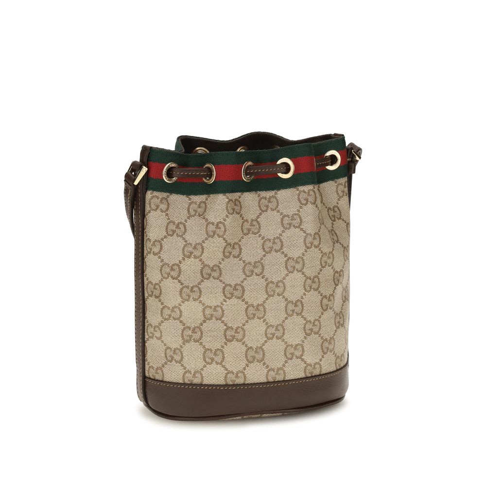 Gucci Μπεζ Τσάντα Backet από Βαμβάκι  
