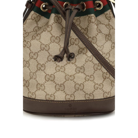 Gucci Μπεζ Τσάντα Backet από Βαμβάκι  