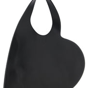 Τσάντα Ώμου από Μαύρο Δέρμα Αγελάδας Coperni