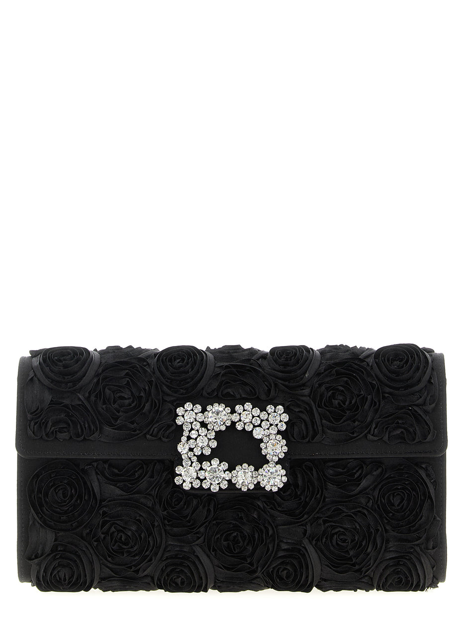 Roger Vivier Black Viscose Clutch Bag