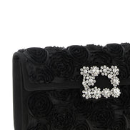 Τσάντα φάκελος Roger Vivier από μαύρη βισκόζη  