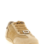 Roger Vivier Beige Calfskin High Top Sneakers