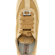 Roger Vivier Beige Calfskin High Top Sneakers