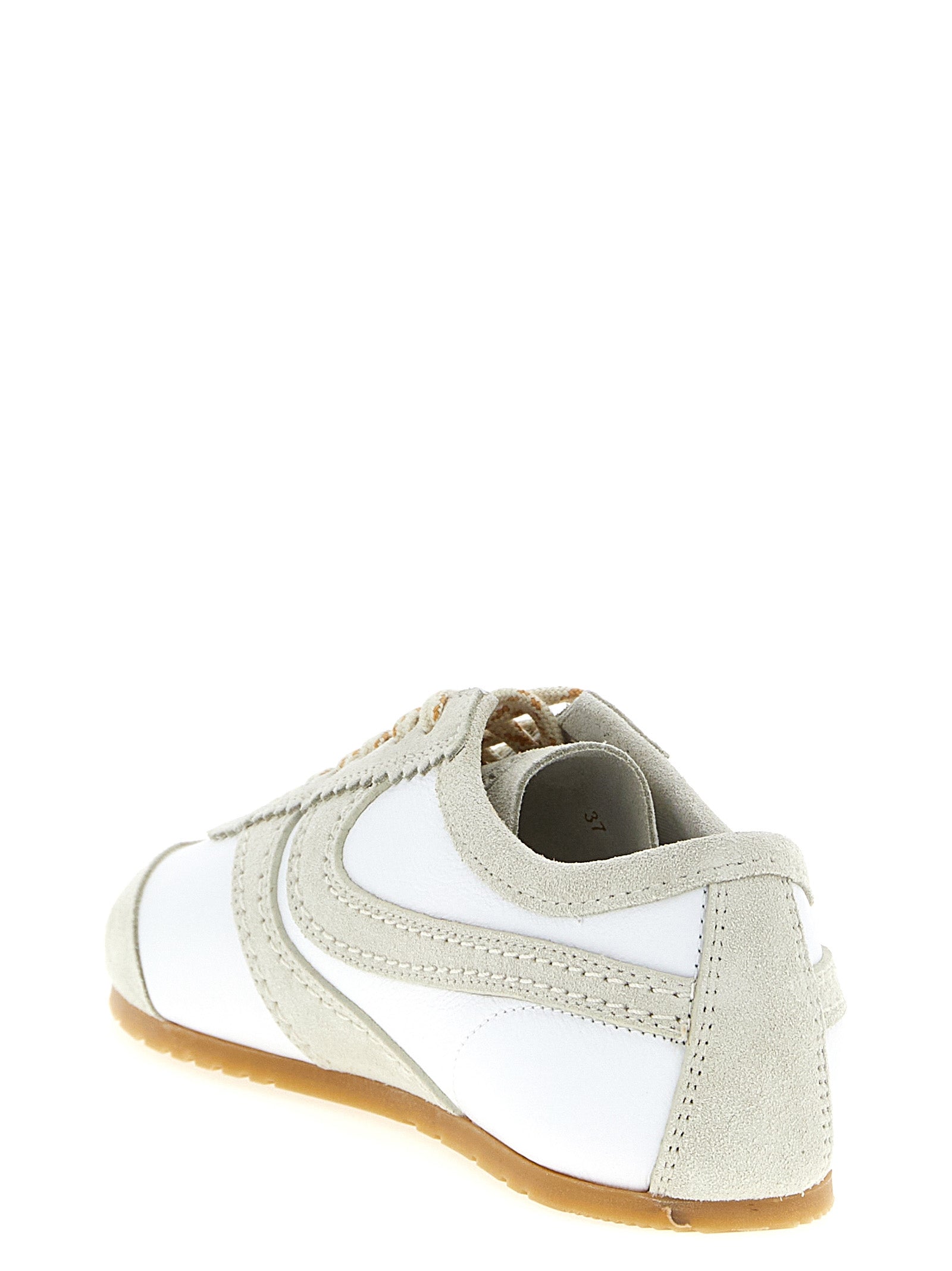 Dries Van Noten Gray Calfskin Sneakers