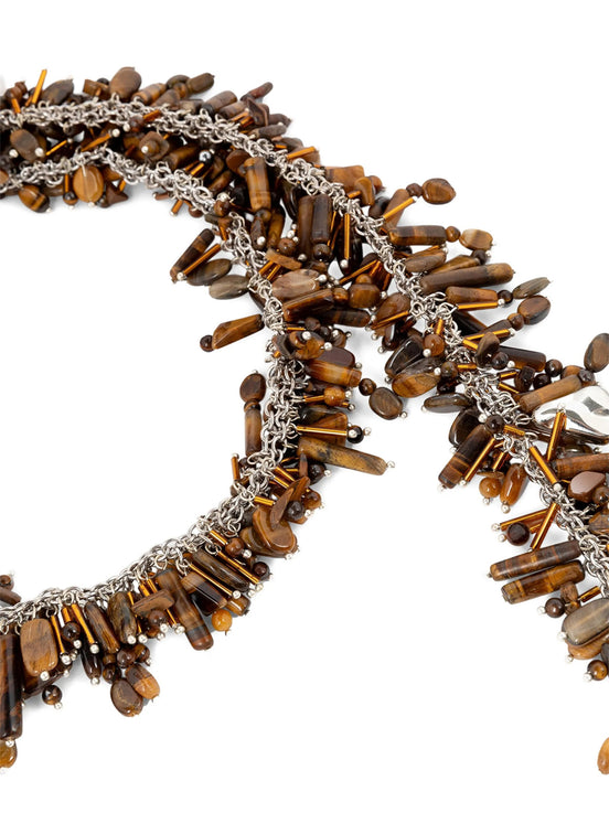 Dries Van Noten Brown Viscose Necklace