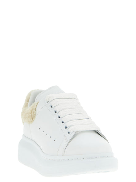 Alexander McQueen Beige Calfskin Chunky Sneakers