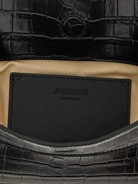 Μαύρη τσάντα ώμου Jacquemus από δέρμα μοσχαριού  