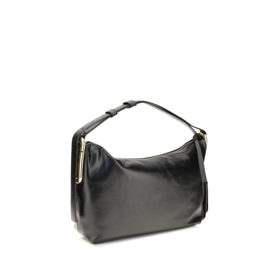 Marc Jacobs Black Calf Leather Bos Taurus Shoulder Bag