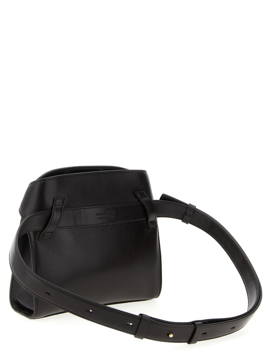 Ferragamo Brown Calfskin Crossbody Bag