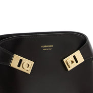 Ferragamo Brown Calfskin Crossbody Bag