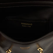 Ferragamo Brown Calfskin Crossbody Bag