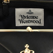 Μαύρη τσάντα χειρός Vivienne Westwood από δέρμα αγελάδας  