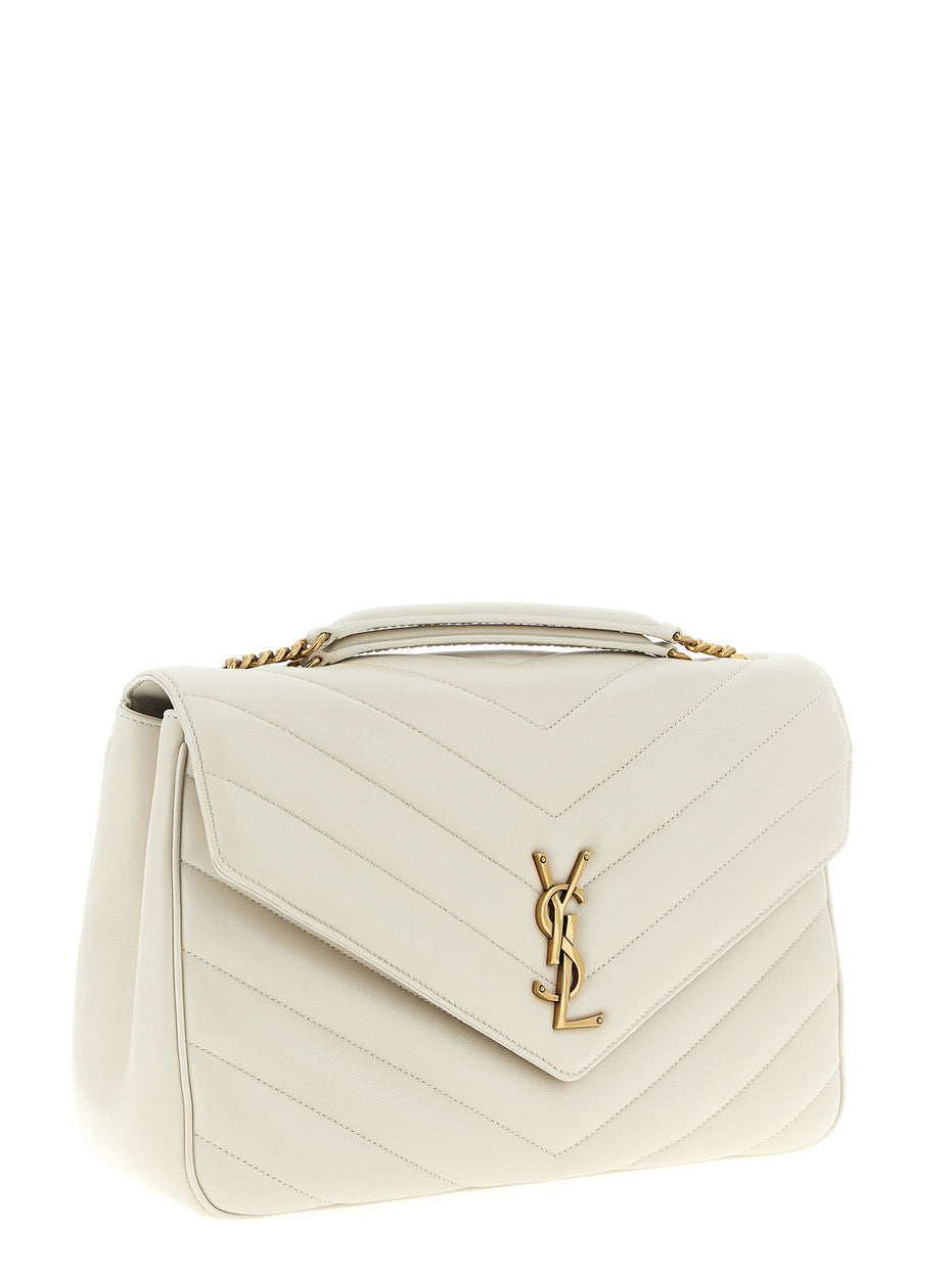 Saint Laurent Beige Lamb Leather Shoulder Bag