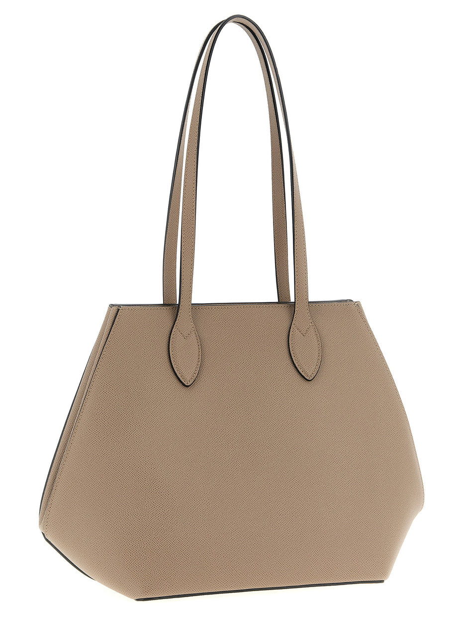 Valextra Beige Calfskin Tote Bag