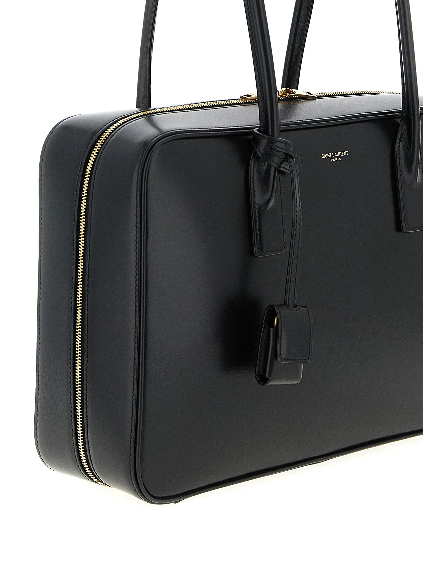 Μαύρη τσάντα ώμου Saint Laurent από δέρμα μοσχαριού