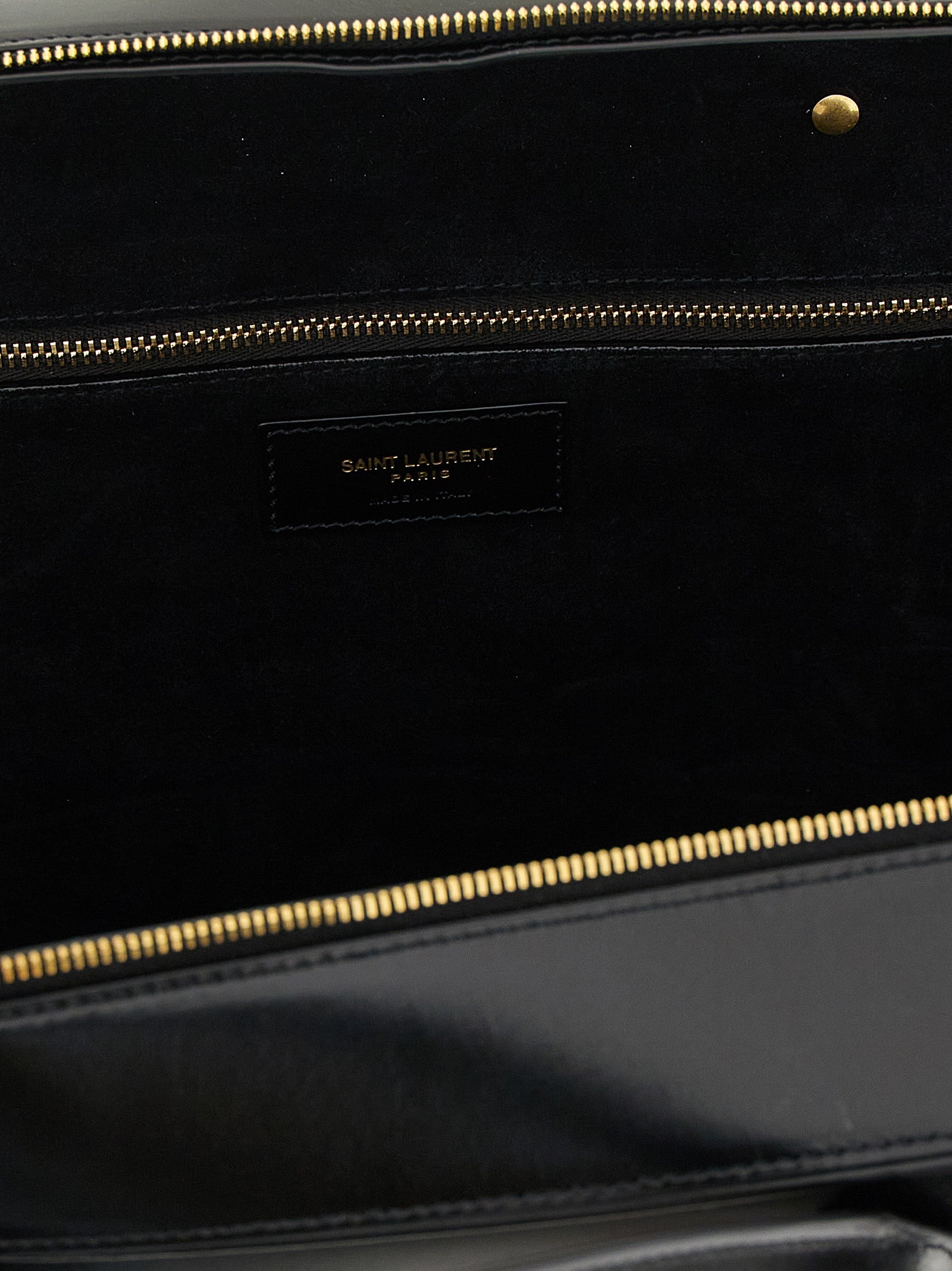 Μαύρη τσάντα ώμου Saint Laurent από δέρμα μοσχαριού