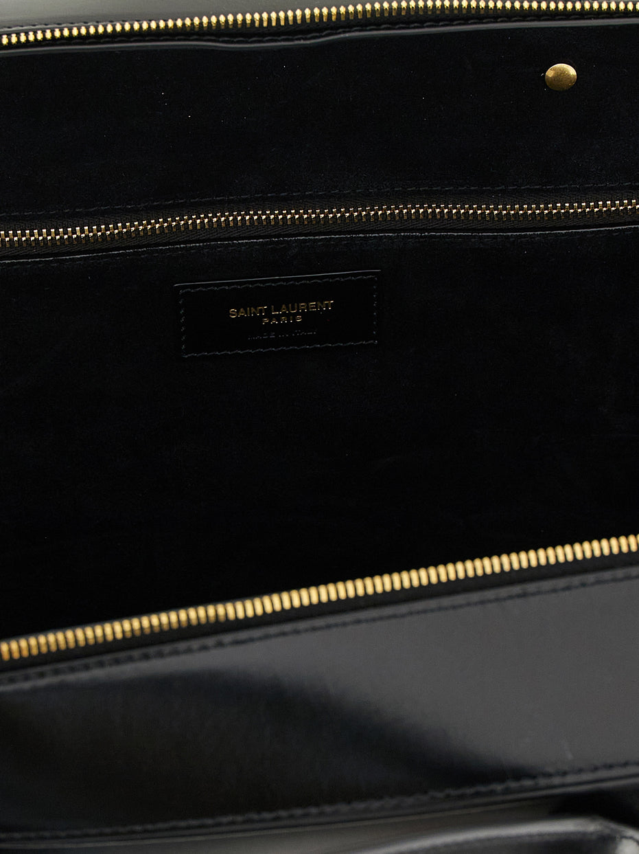 Saint Laurent Black Calfskin Shoulder Bag
