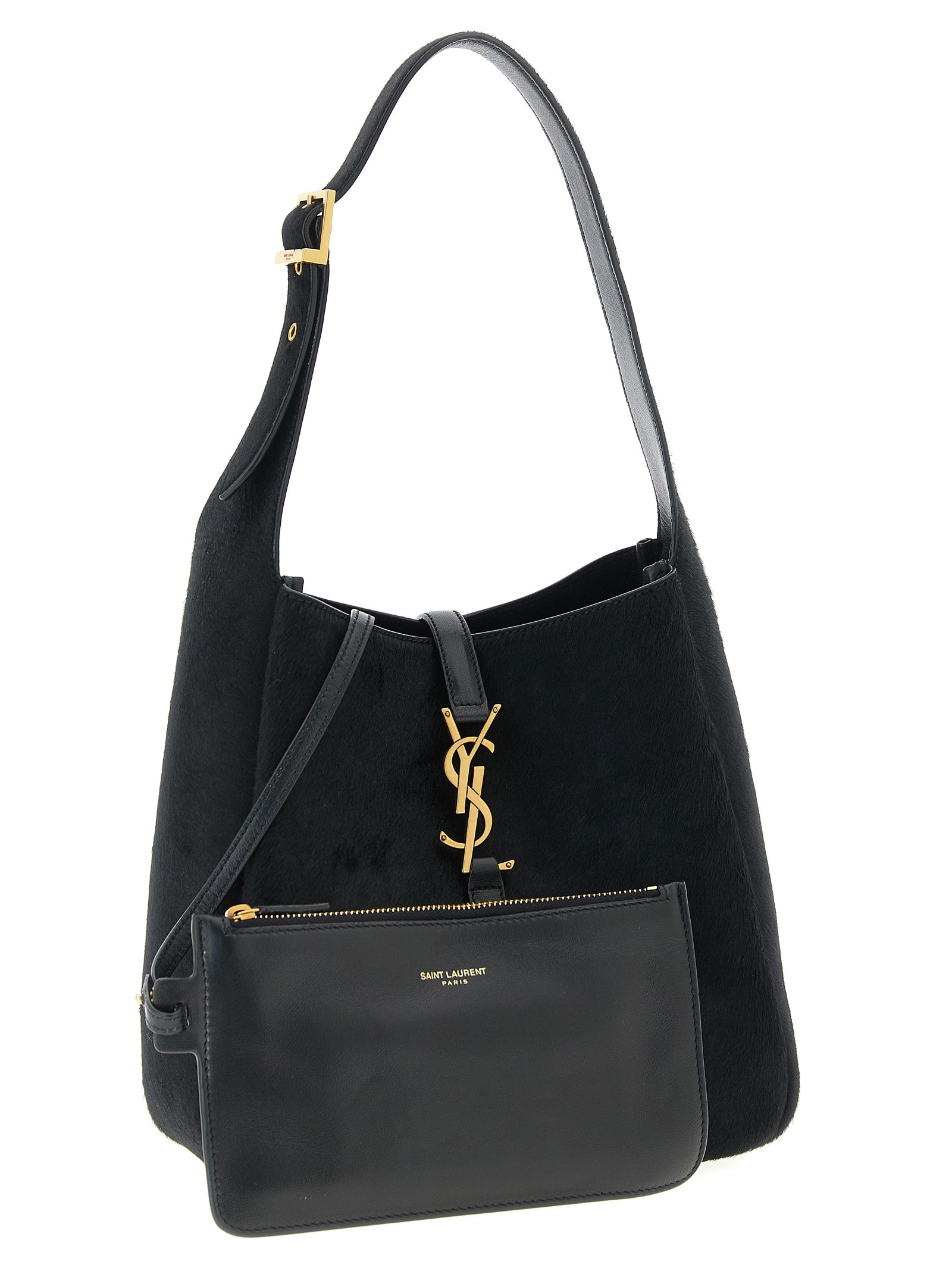 Saint Laurent Black Calfskin Shoulder Bag