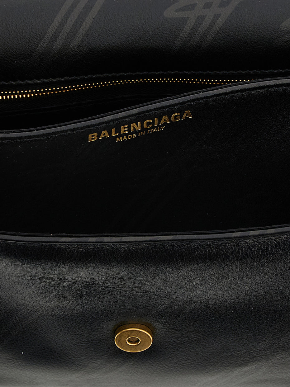Balenciaga Black Leather Shoulder Bag