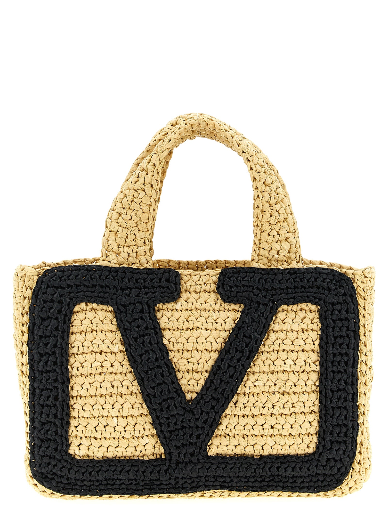 Valentino Garavani Black Viscose Tote Bag